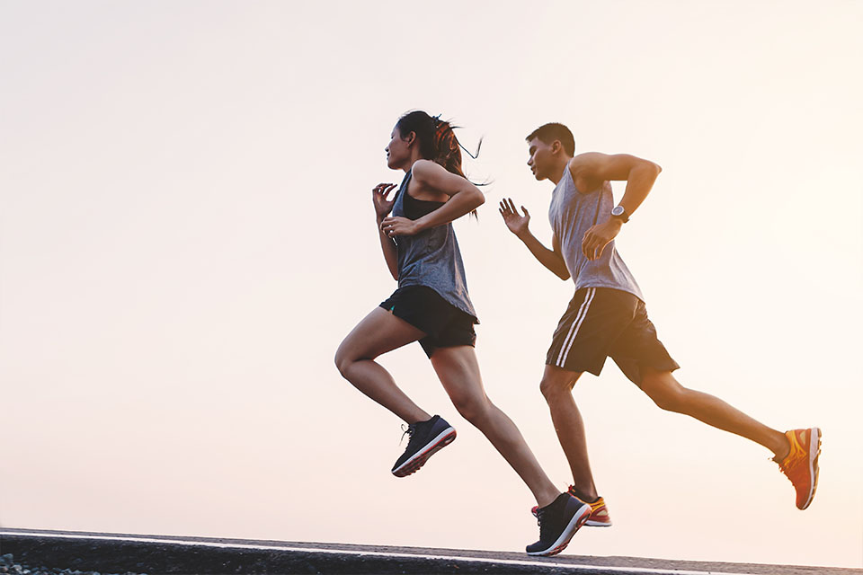 groupe de joggers